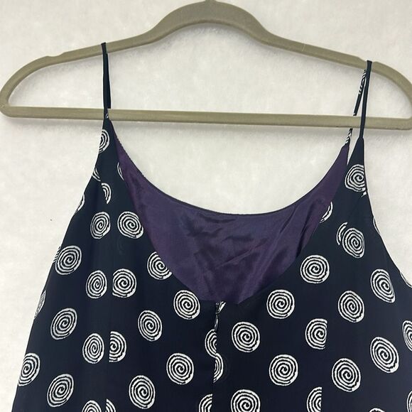 Women Retro Style Shift Dress Polka Dots Spaghetti Strap Pouf Mini Dress Sz 10 - Picture 6 of 9